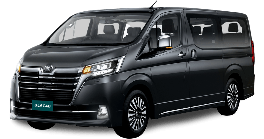 Black luxury van with sleek design and modern features