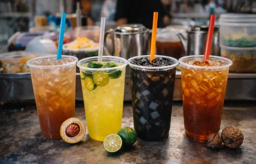 Refreshing Penang local drinks served during street food tour